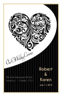 Wedding Program Cover Template 6A - Version 3